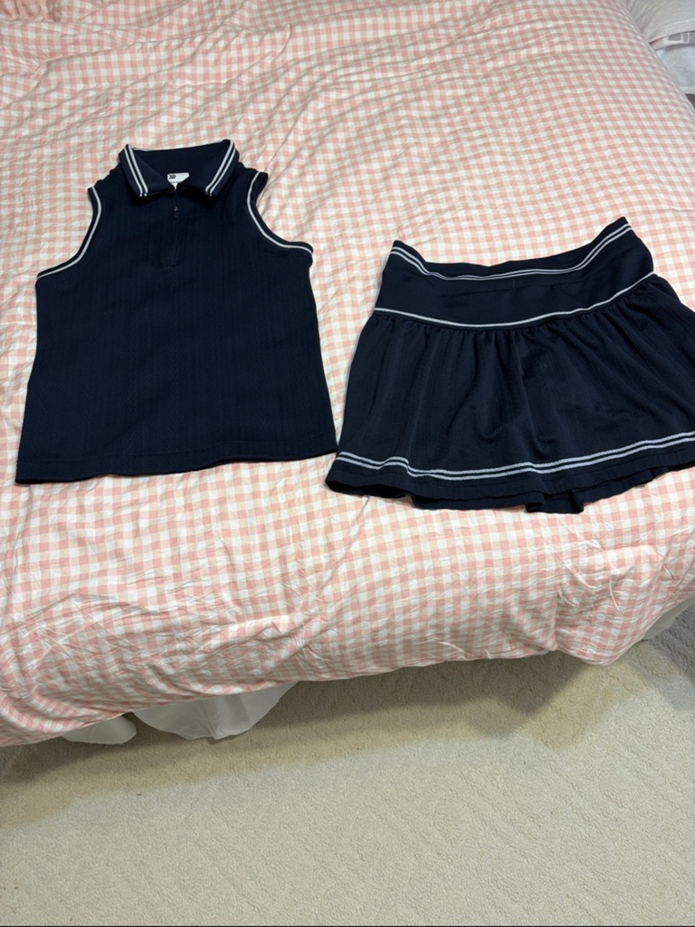 all in motion Navy Blue Two-Piece Tennis Skirt Set